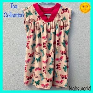 🎉TEA COLLECTION🎉GOSSAMER GLOW SHORT SLEEVES TRAPEZE DRESS!🌞